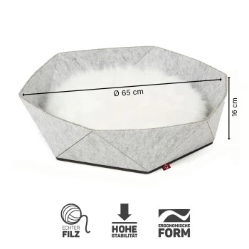 Canadian Cat Company Filz-Katzenkorb Zoey Hellgrau – Bild 7