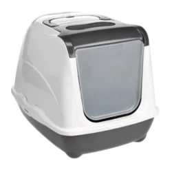 AniOne Katzentoilette Flip Cat S Dunkelgrau