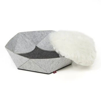 Canadian Cat Company Filz-Katzenkorb Zoey Hellgrau – Bild 2